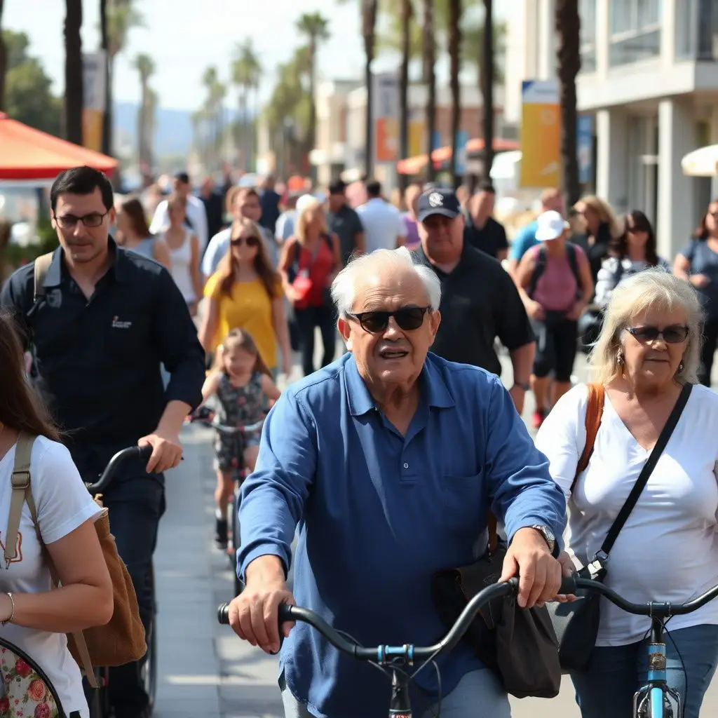 A scenic view of the vibrant streetscape along Bolsa Avenue in Westminster's Little Saigon district.